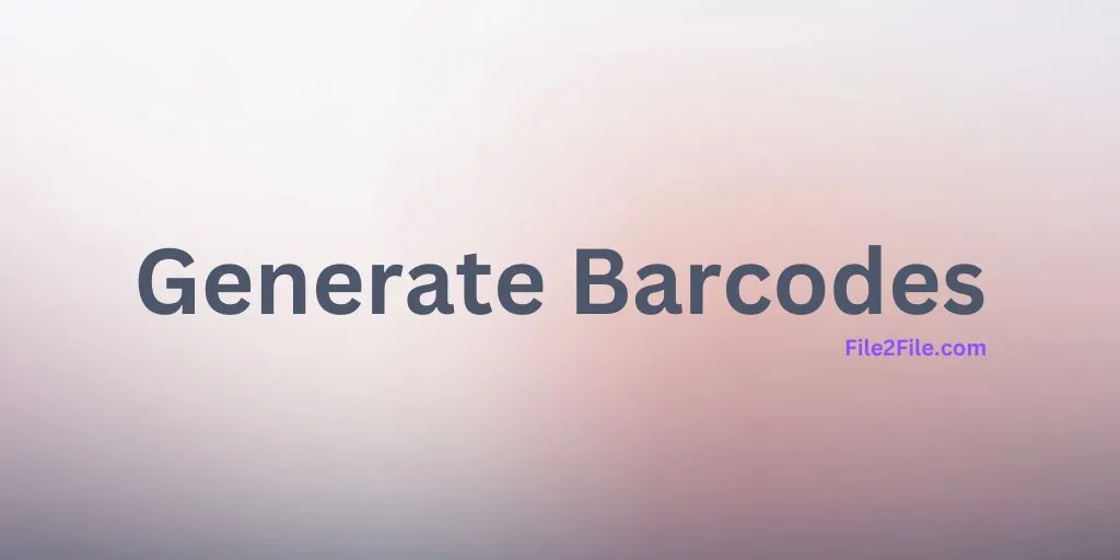 Text File Barcode Generate Barcodes Online - File2File | File2File